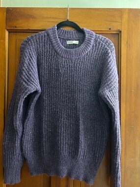 Sonoma Men's Textured Crewneck Sweater - Plum